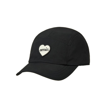 HEART RUBBER PATCH CAMP CAP-BLACK