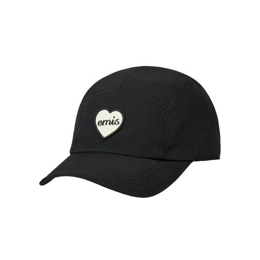 HEART RUBBER PATCH CAMP CAP-BLACK