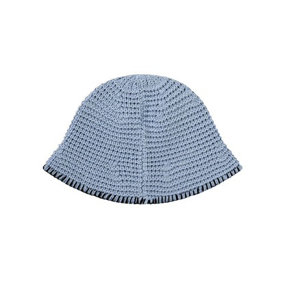 HEART RUBBER PATCH KNIT BUCKET HAT