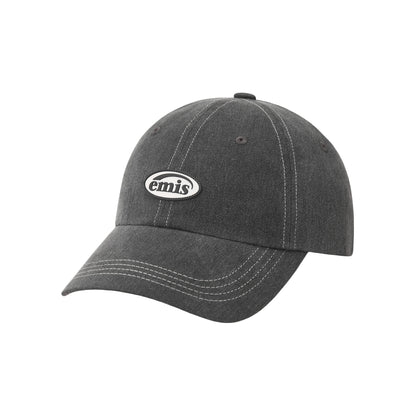 MINI RUBBER PATCH PIGMENT BALL CAP-BLACK