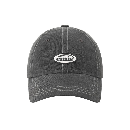 MINI RUBBER PATCH PIGMENT BALL CAP-BLACK