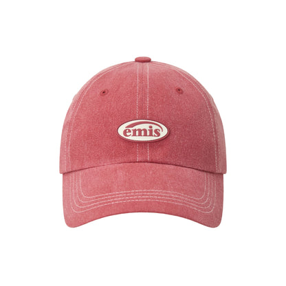 MINI RUBBER PATCH PIGMENT BALL CAP-RED