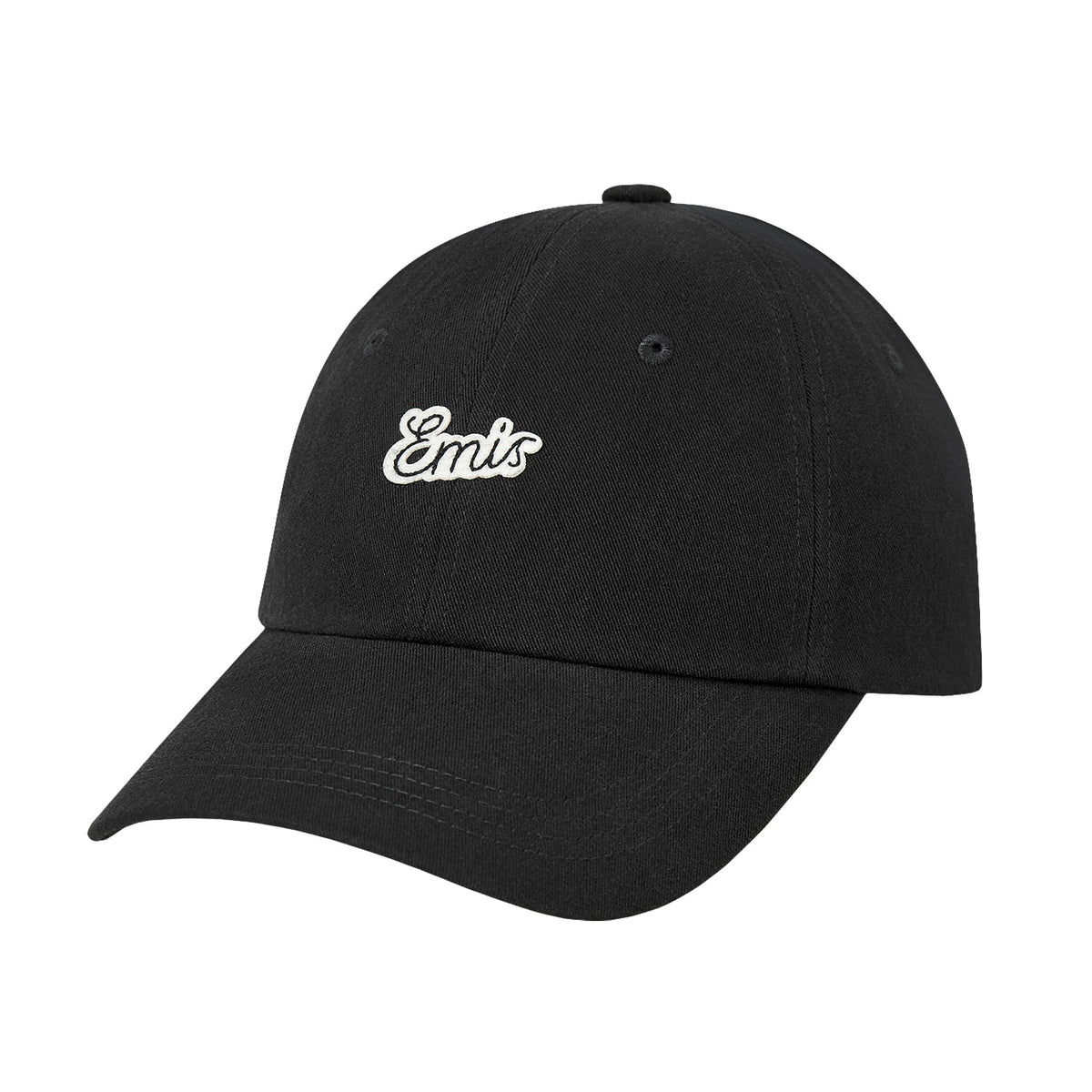 SMALL LINE PATCH BALL CAP-BLACK