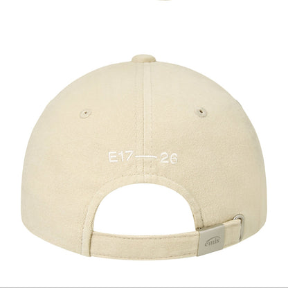 MINI RUBBER PATCH BRUSHED BALL CAP-CREAM