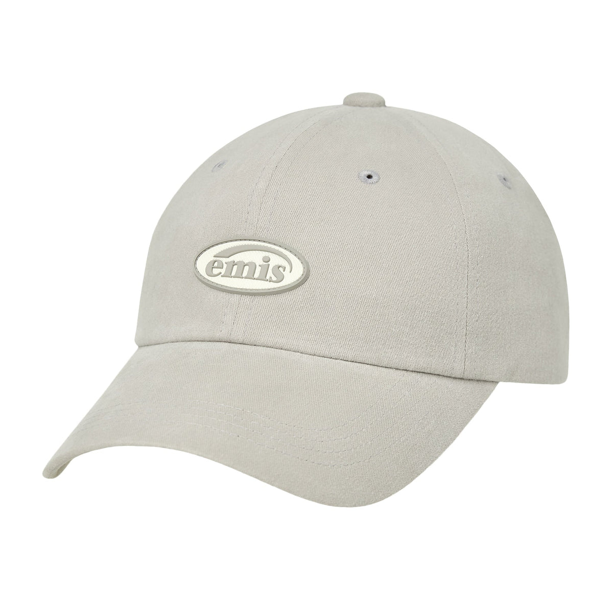 MINI RUBBER PATCH BRUSHED BALL CAP-LIGHT GRAY