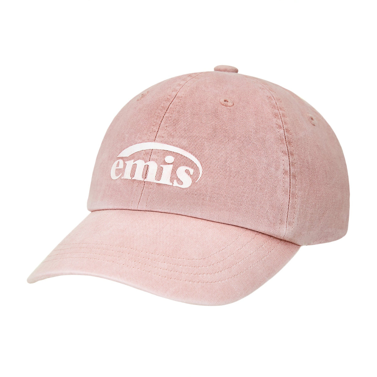 LOGO PRINT PIGMENT DYEING BALL CAP-PINK