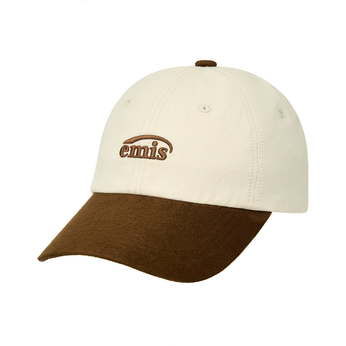 SMALL LOGO SUEDE BRIM BALL CAP-BEIGE