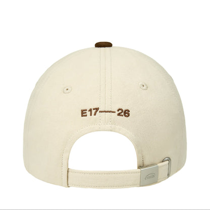 SMALL LOGO SUEDE BRIM BALL CAP-BEIGE