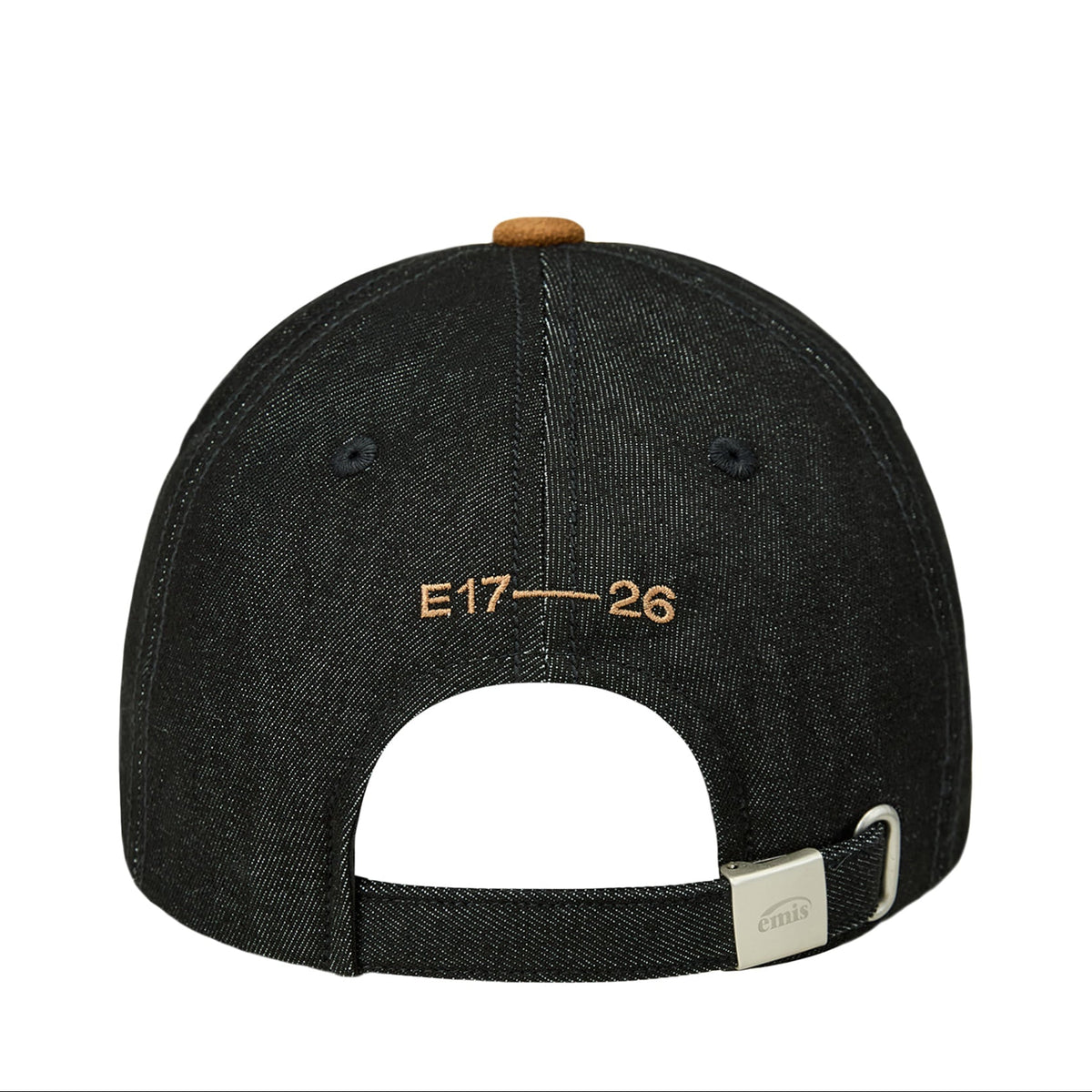 SMALL LOGO SUEDE BRIM BALL CAP-BLACK
