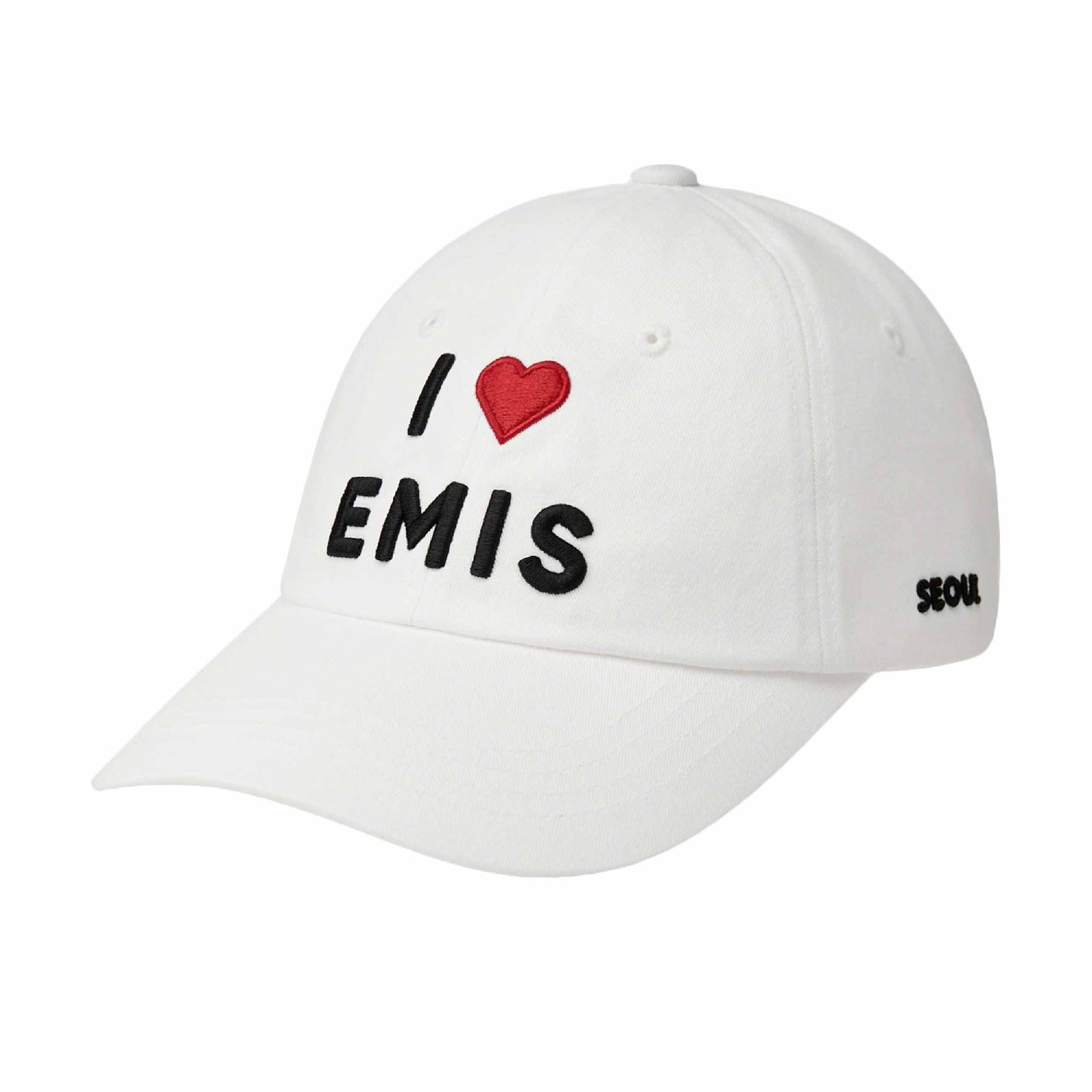 I LOVE EMIS BALL CAP (SEL)-WHITE
