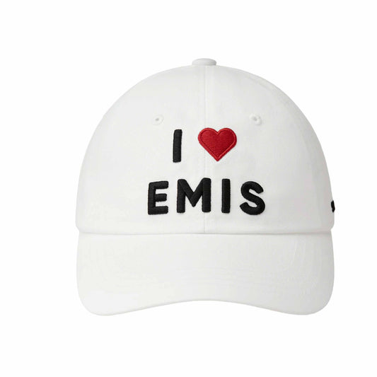 I LOVE EMIS BALL CAP (SEL)-WHITE