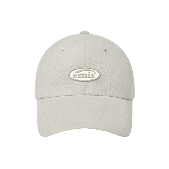 MINI RUBBER PATCH BRUSHED BALL CAP-LIGHT GRAY