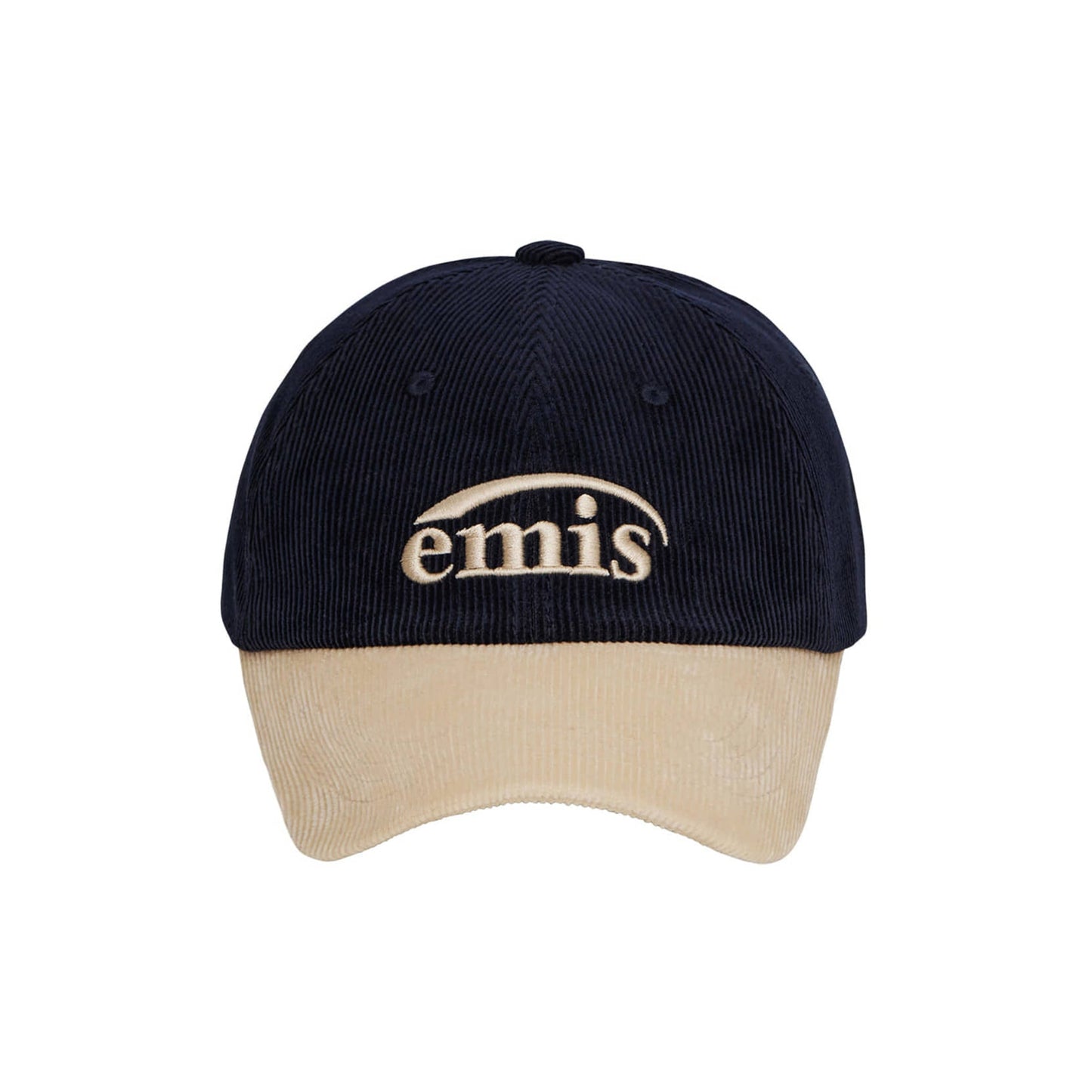 CORDUROY TWO-TONE BALL CAP-NAVY