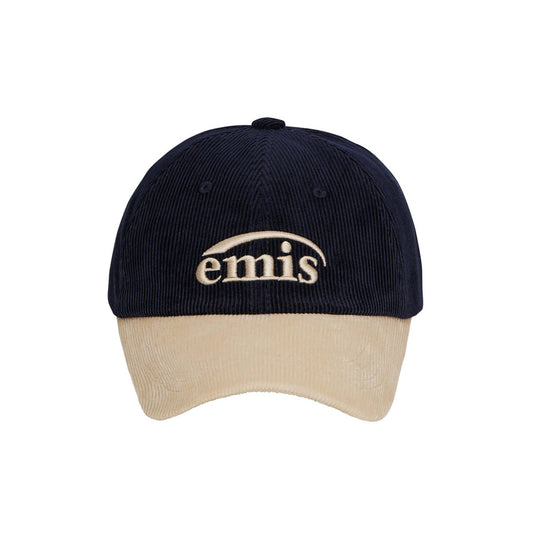 CORDUROY TWO-TONE BALL CAP-NAVY