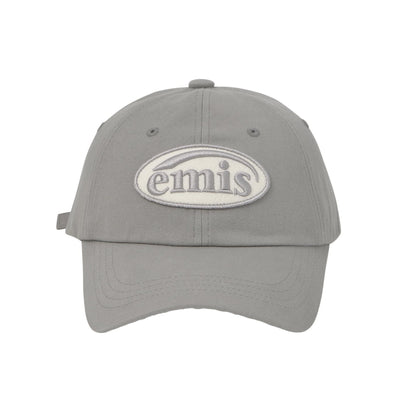 TONE ON TONE WAPPEN BALL CAP-GRAY