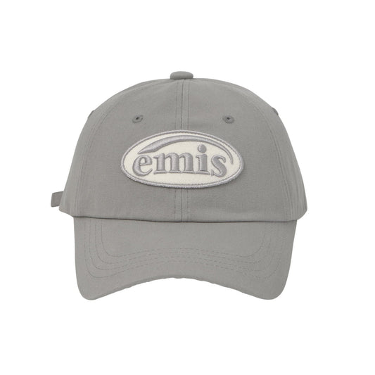 TONE ON TONE WAPPEN BALL CAP-GRAY