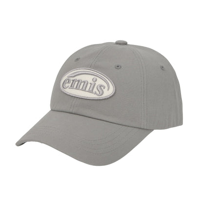 TONE ON TONE WAPPEN BALL CAP-GRAY