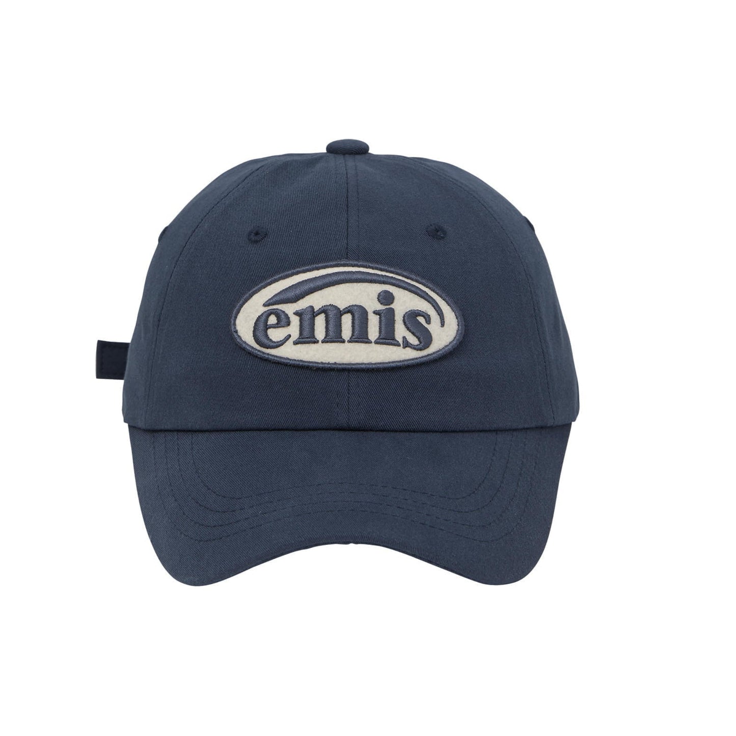 TONE ON TONE WAPPEN BALL CAP-NAVY