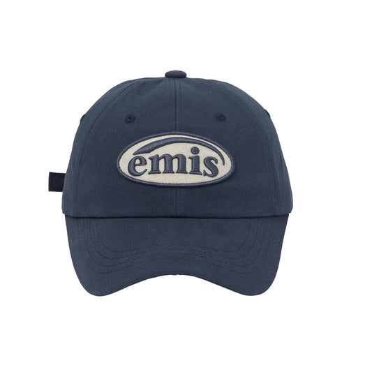 TONE ON TONE WAPPEN BALL CAP-NAVY