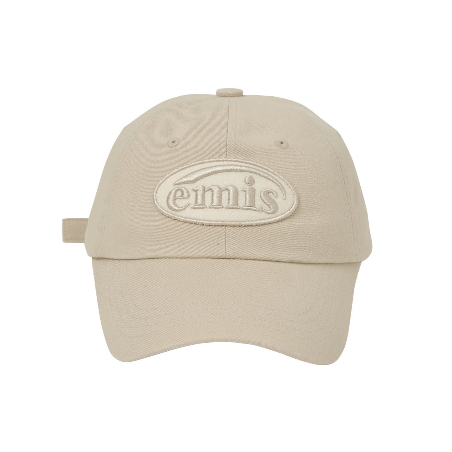 TONE ON TONE WAPPEN BALL CAP-BEIGE