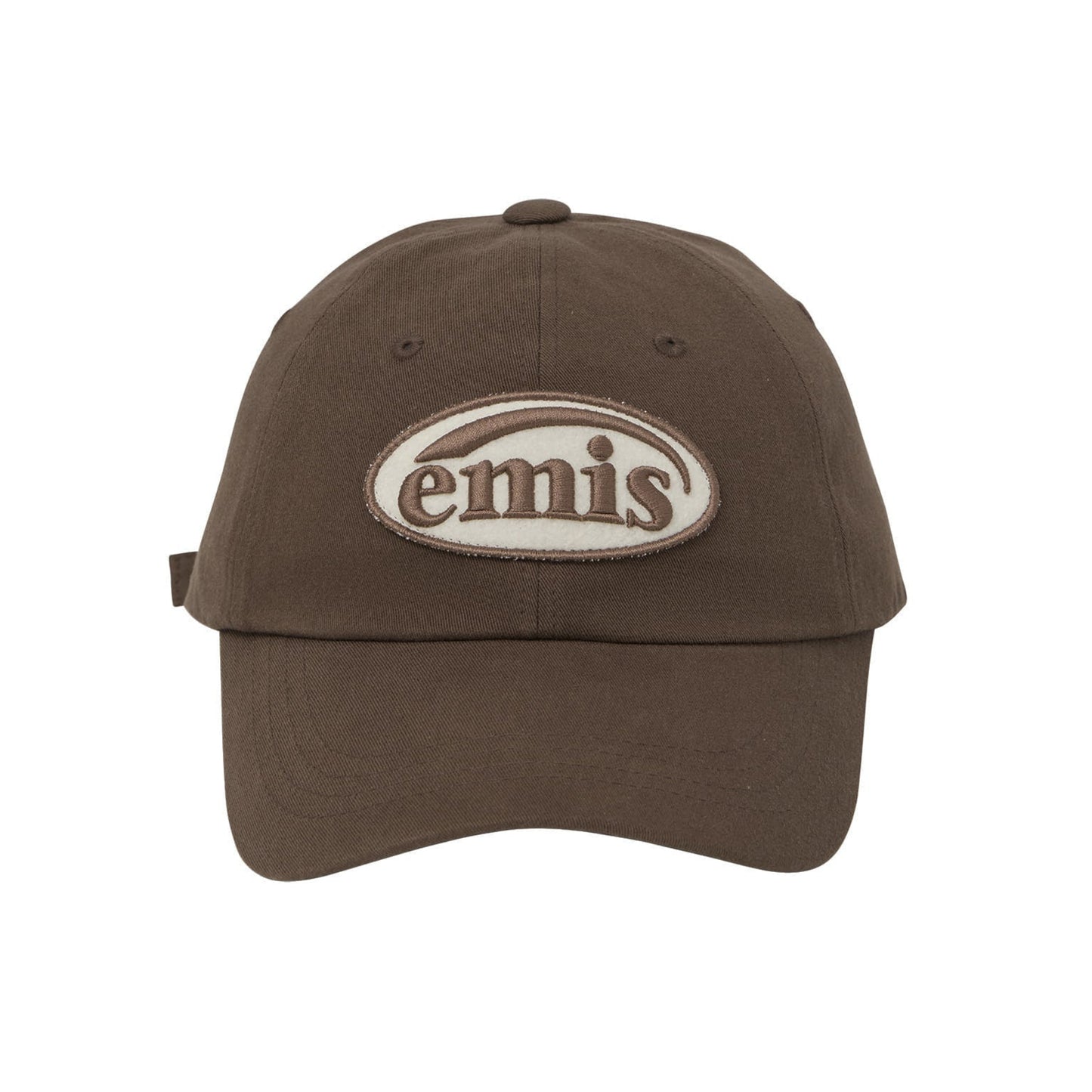 TONE ON TONE WAPPEN BALL CAP-BROWN