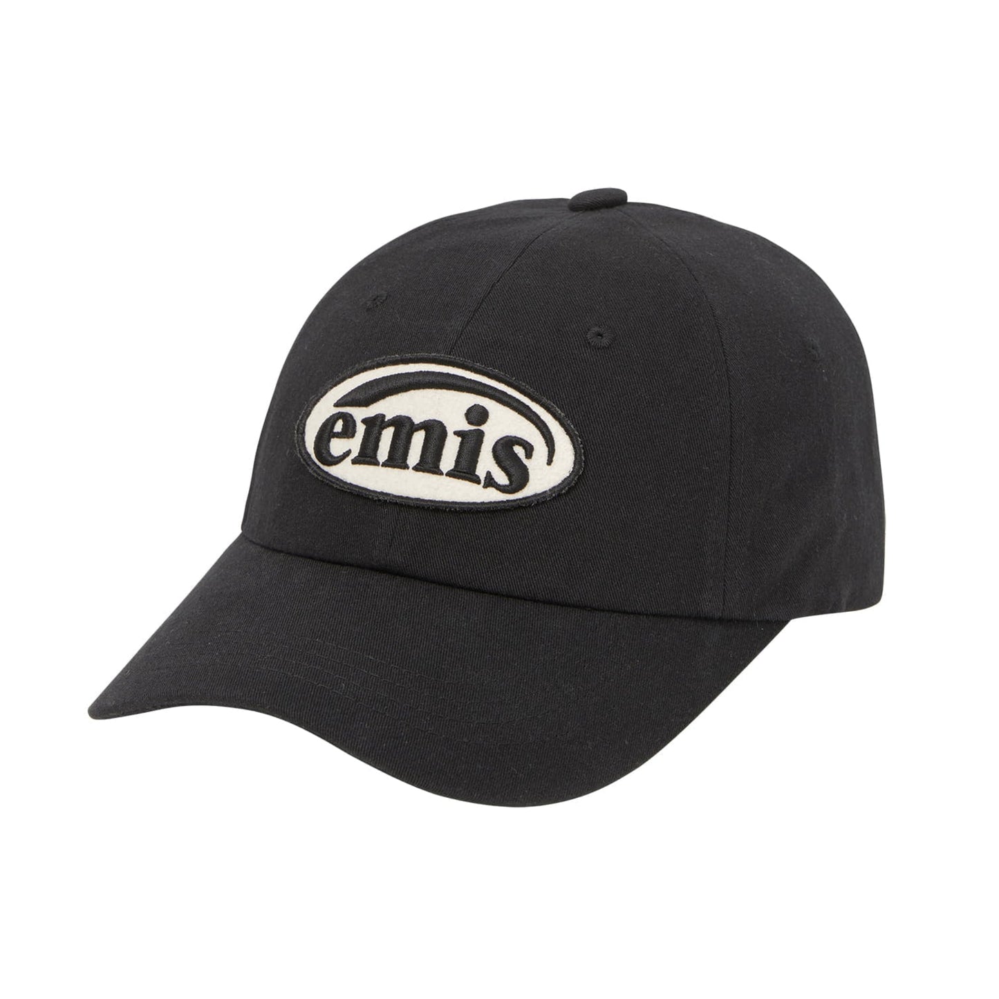 TONE ON TONE WAPPEN BALL CAP-BLACK