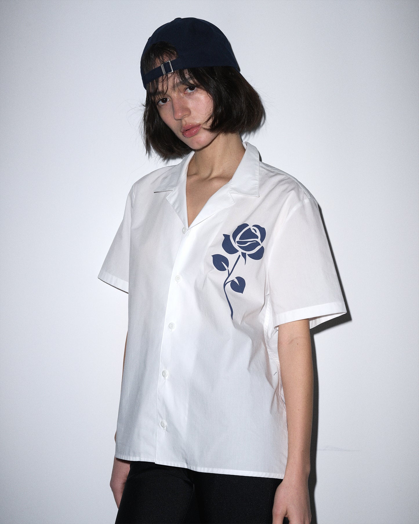 OVERSIZED SHIRT HALF SLEEVE UNE ROSE
