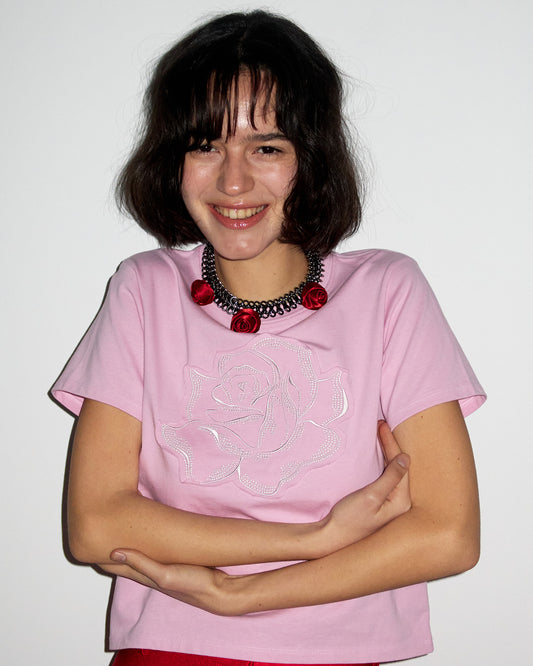 SLIM TSHIRT ROSE PATCH