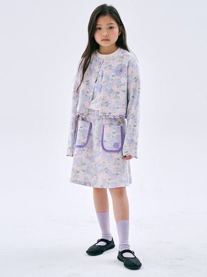 KIDS WAFFLE SKIRT FLEUR