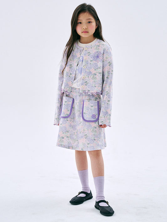 KIDS WAFFLE SKIRT FLEUR