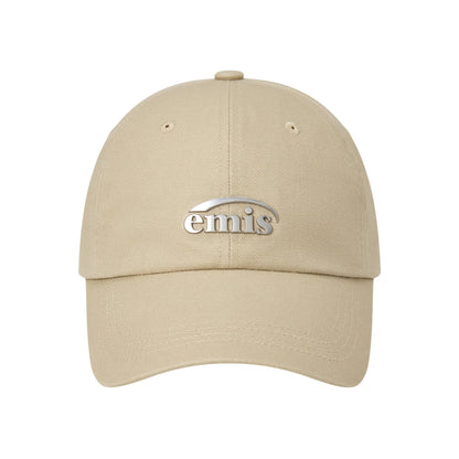 METAL LOGO BALL CAP-BEIGE