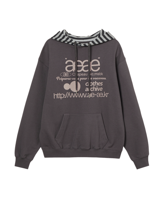 WEB LOGO LOOSED HOODIE