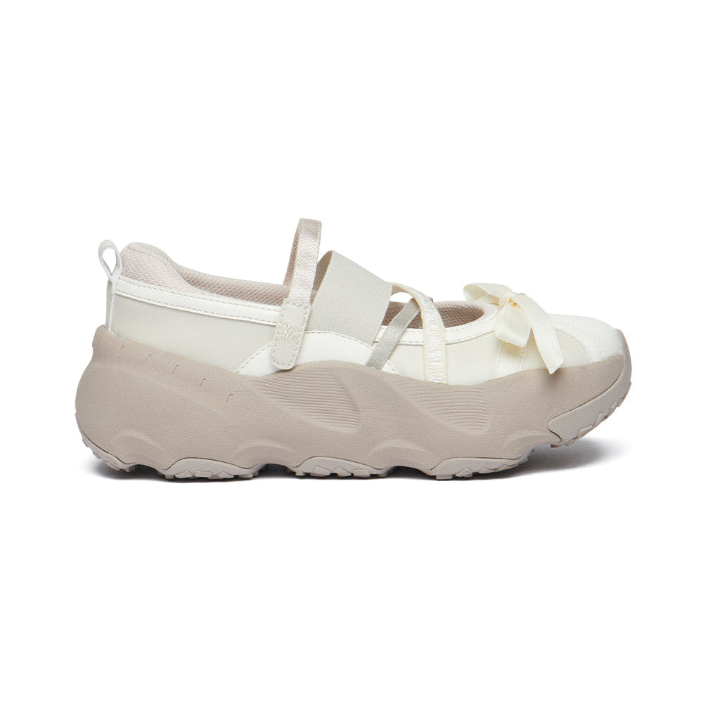 PUFFIN RIBBON BANDING SNEAKERS-CREAM