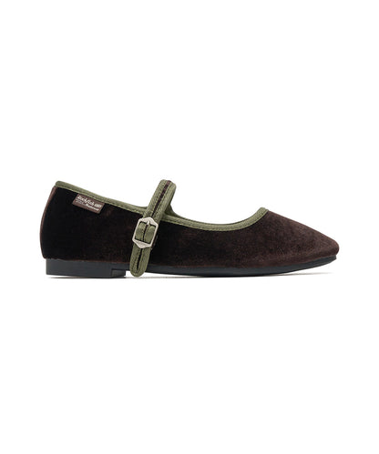 BELLA QUILTED MARYJANES-DARK BROWN