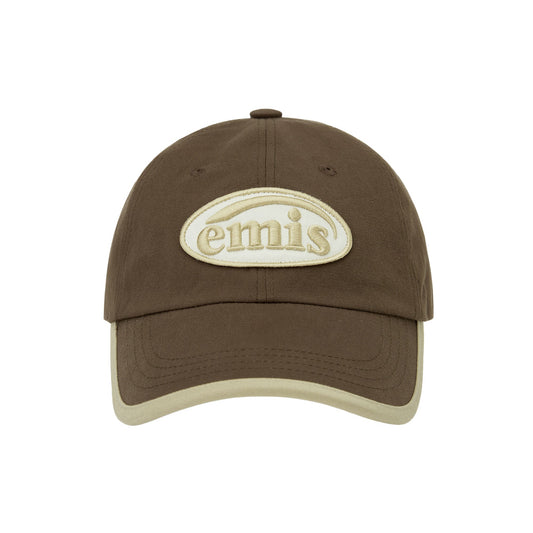 BEIGE TRIMMING BALL CAP-BROWN