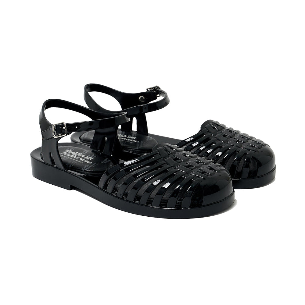GLAIR STRAPPY SANDALS-BLACK