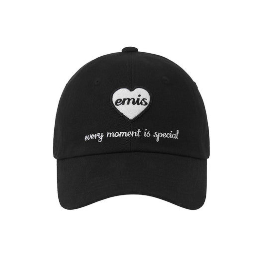 HEART WAPPEN BALL CAP-BLACK