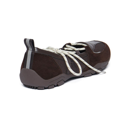NICOLE WEAVING LACEUP SNEAKERS-CHOCO