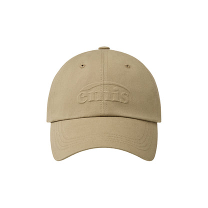 EMBOSSING LOGO BALL CAP-BEIGE