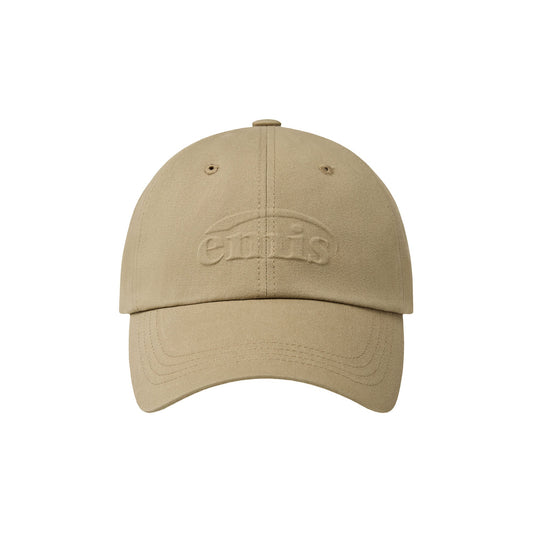 EMBOSSING LOGO BALL CAP-BEIGE