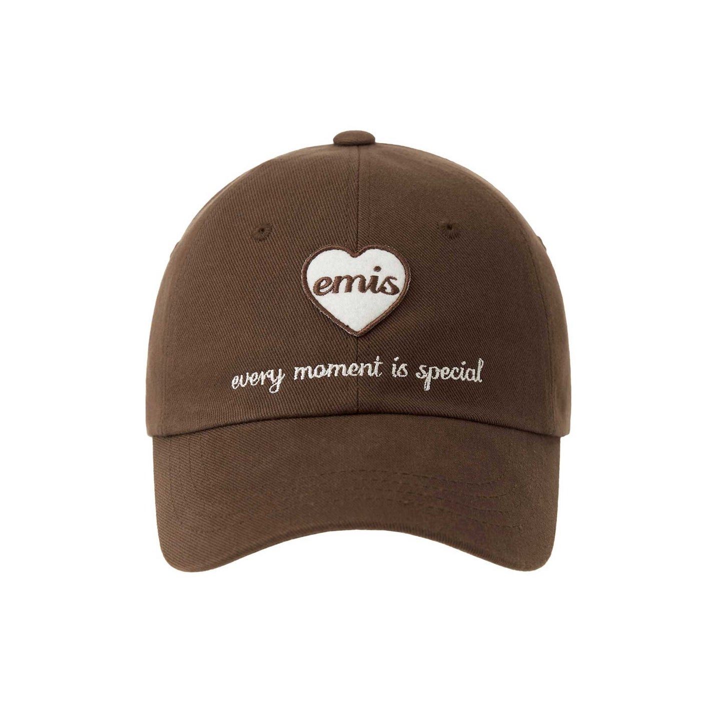HEART WAPPEN BALL CAP-BROWN
