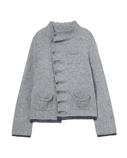WRINKLE LAYERED CARDIGAN