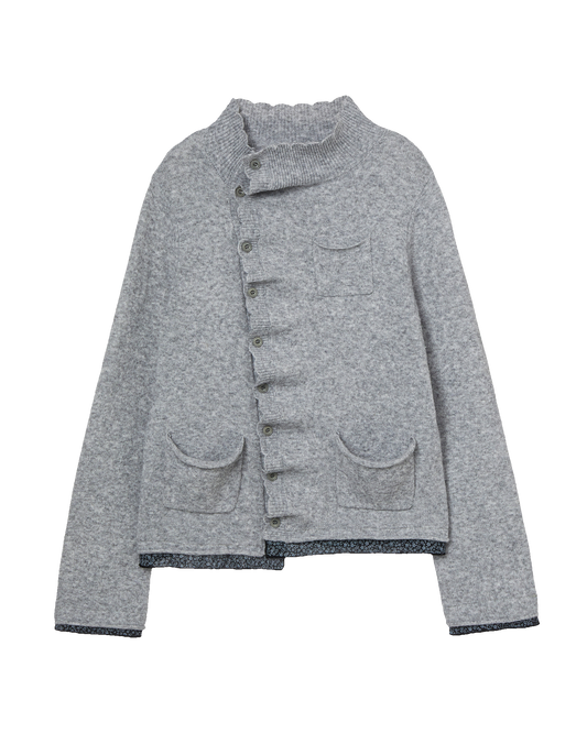 WRINKLE LAYERED CARDIGAN