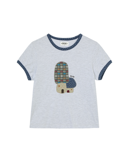 MUSHROOM APPLIQUE TEE