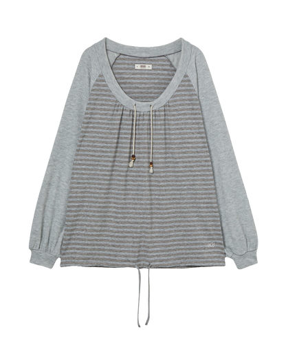 STRIPE DRAWSTRING TOP