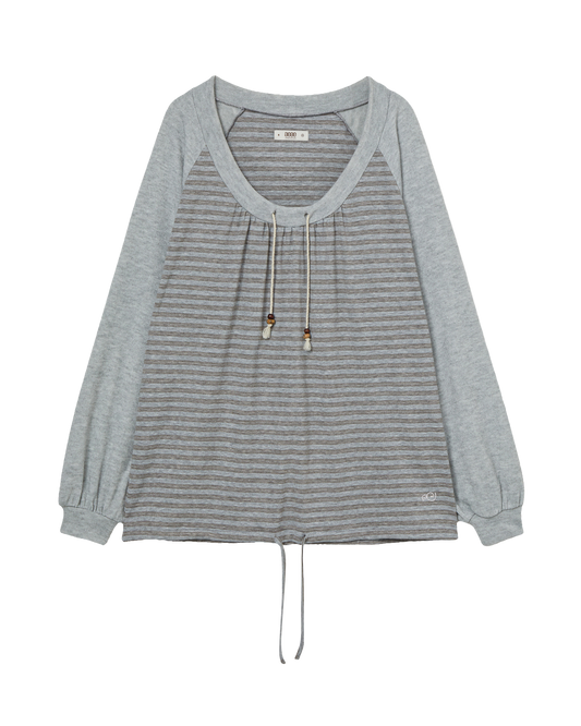 STRIPE DRAWSTRING TOP