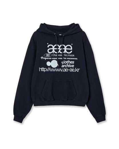 WEB LOGO LOOSED HOODIE