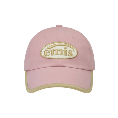 BEIGE TRIMMING BALL CAP-PINK