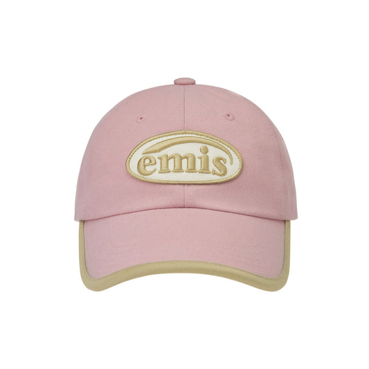 BEIGE TRIMMING BALL CAP-PINK