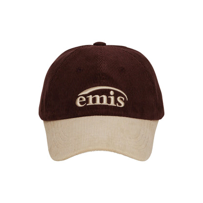CORDUROY TWO-TONE BALL CAP-WINE